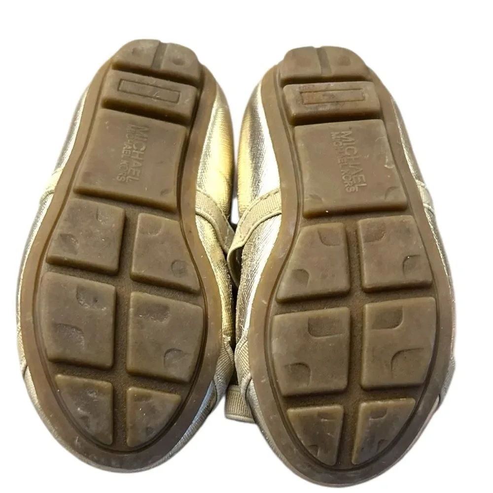 Michael Kors Girls Gold Ballet Flats Size 6